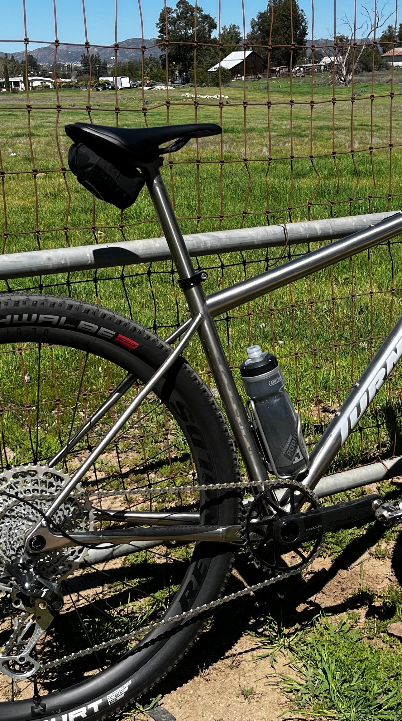 Titanium 27.2mm seat post, 0mm Offset, 460mm