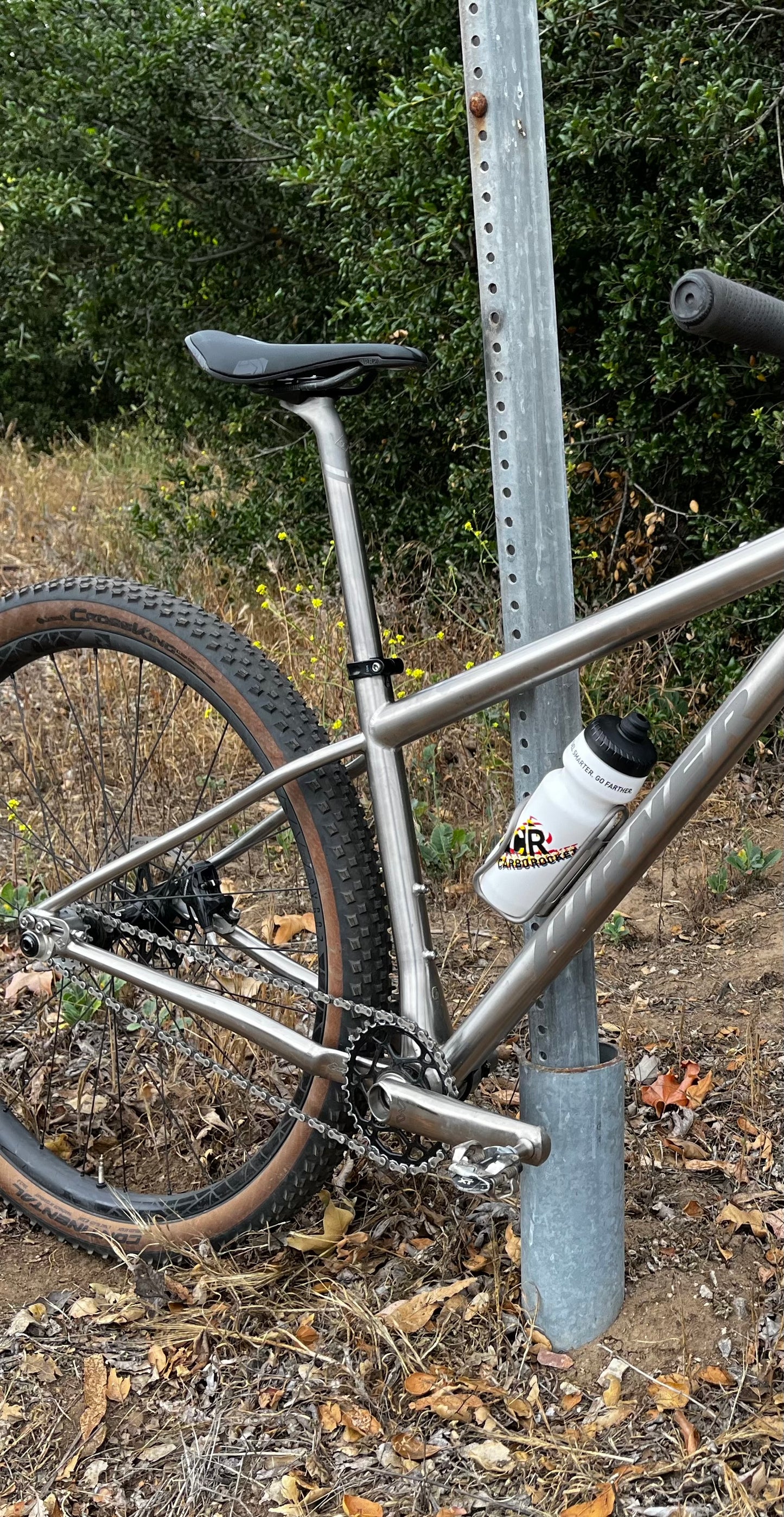 Titanium 30.9mm seat post, 30mm Offset, 480mm